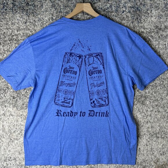 Jose‎ Cuervo Tequila Shirt Mens XL Blue Ready To Drink Graphic Promo Tee Gildan - Picture 7 of 7